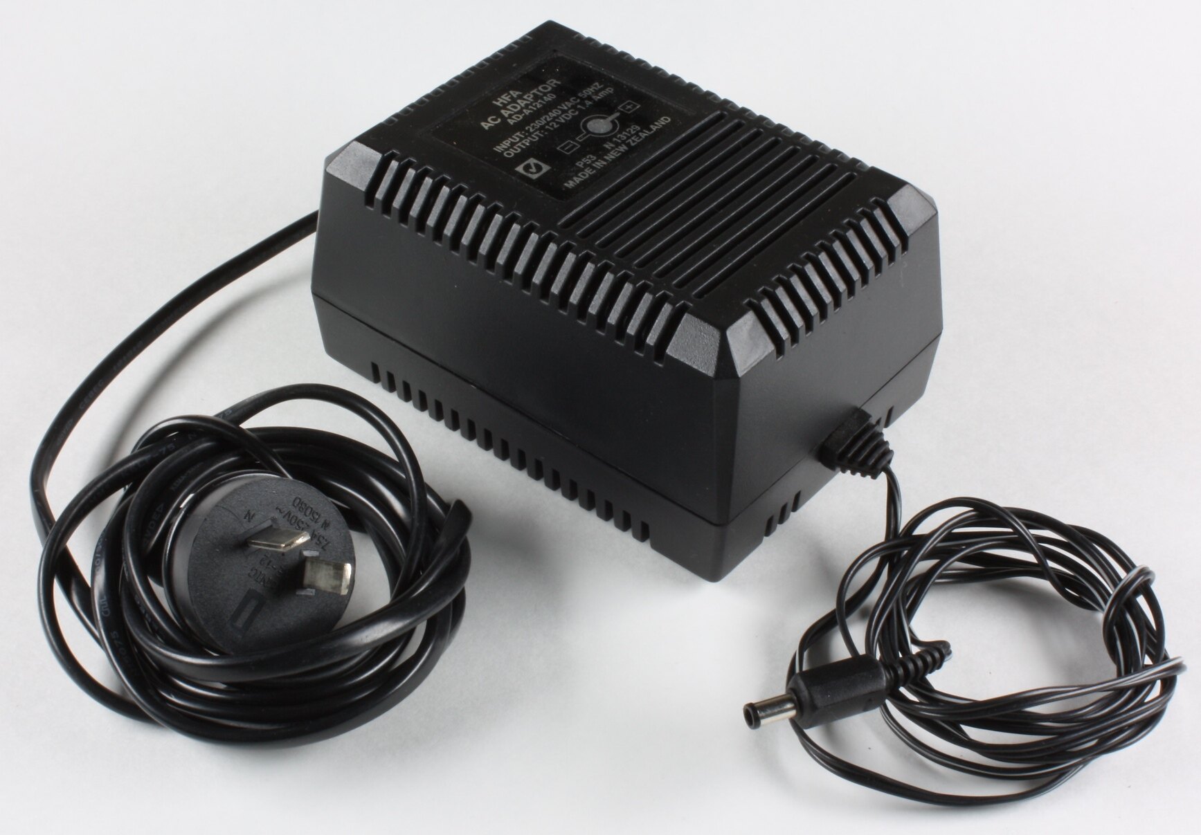 A barcode scanner reading a label on a product package